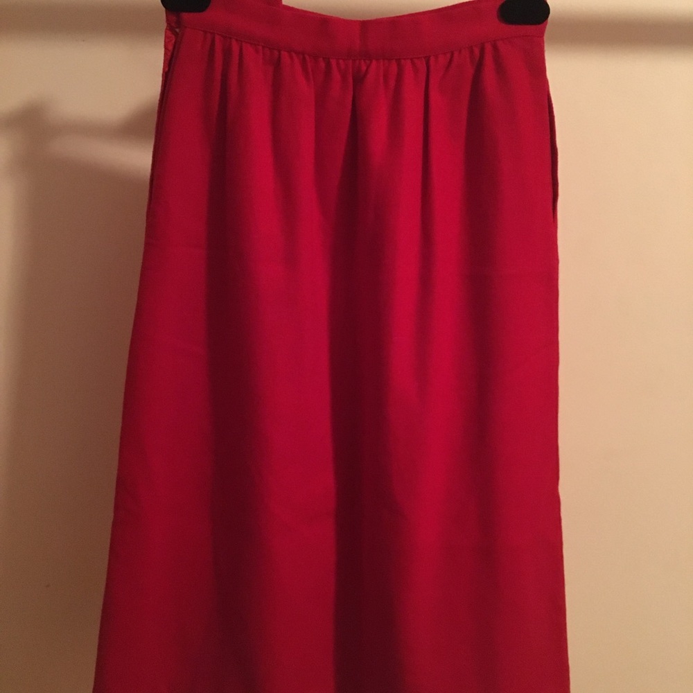 Vintage Red Pencil Skirt